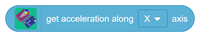 Get Acceleration Along Axis - PictoBlox Block