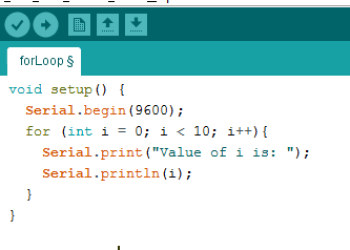 Arduino IDE for Loop